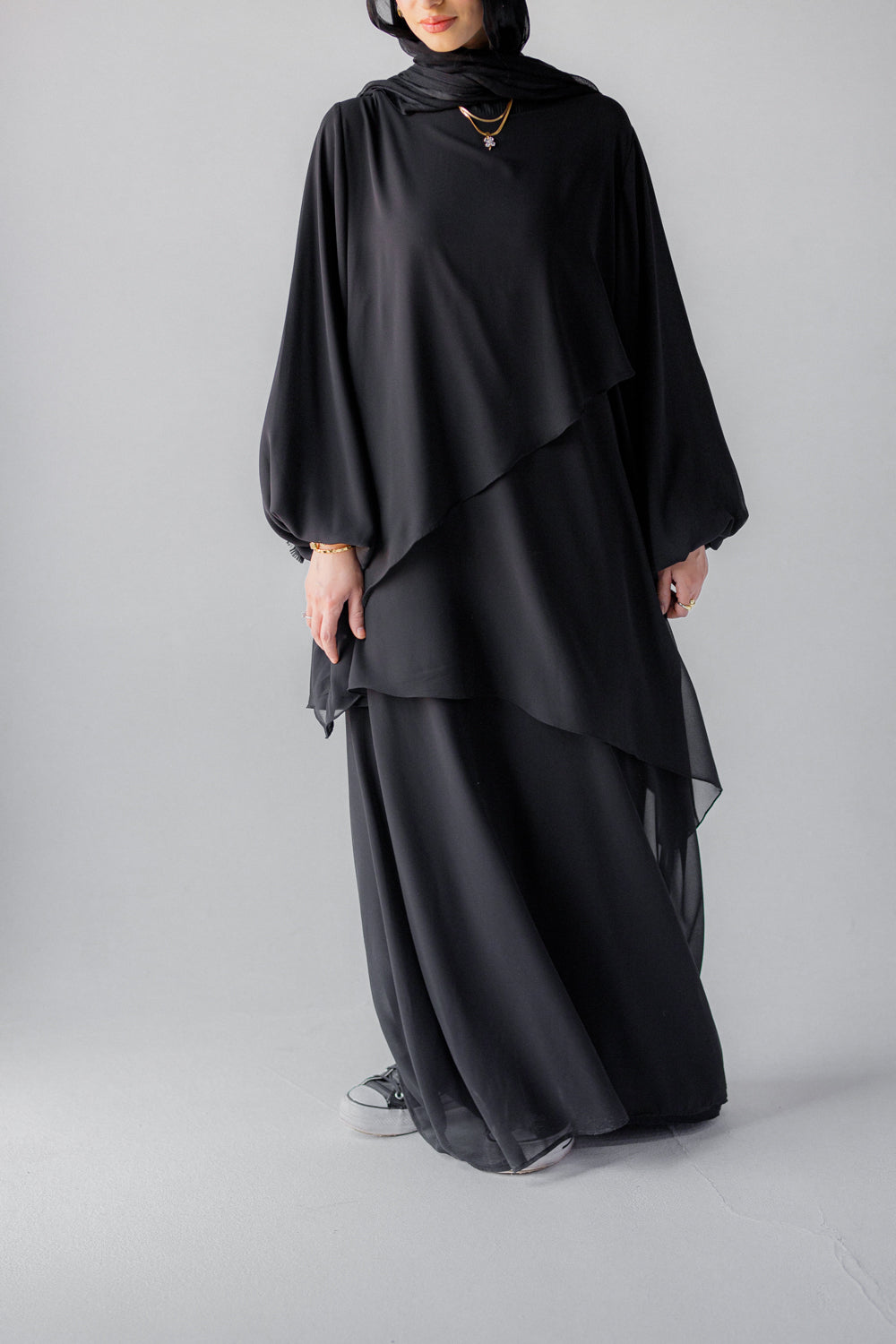 Triple Layered Chiffon Dress