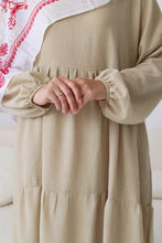 Load image into Gallery viewer, Tiered Linen Maxi Dress.