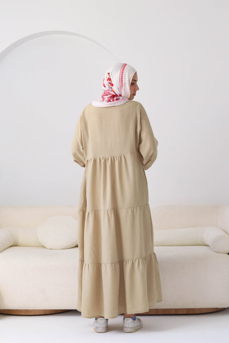 Tiered Linen Maxi Dress.