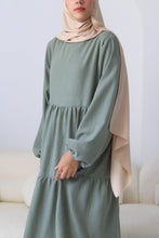 Load image into Gallery viewer, Tiered Linen Maxi Dress.