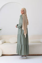 Load image into Gallery viewer, Tiered Linen Maxi Dress.