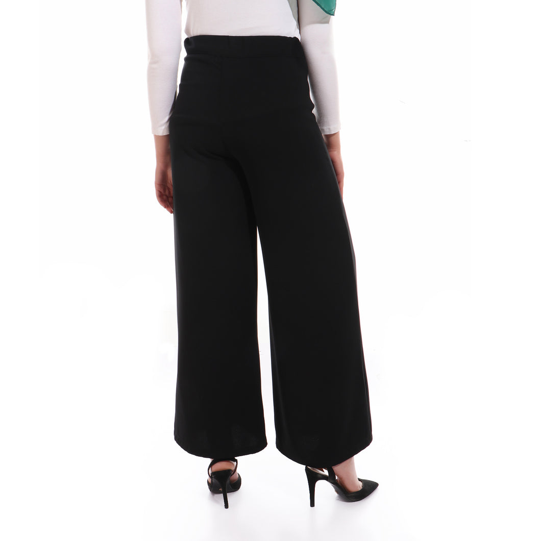 Palazzo crepe wide leg pants